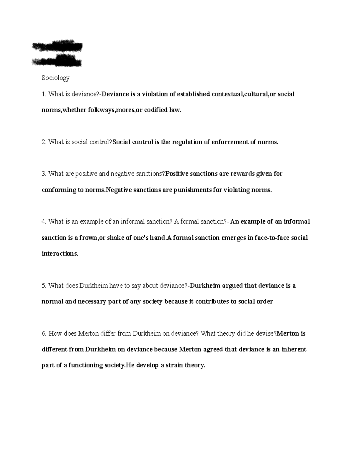 - Chapter 7-Deviance, Crime and Social Control (Pgs. 135-139) - Isaac ...
