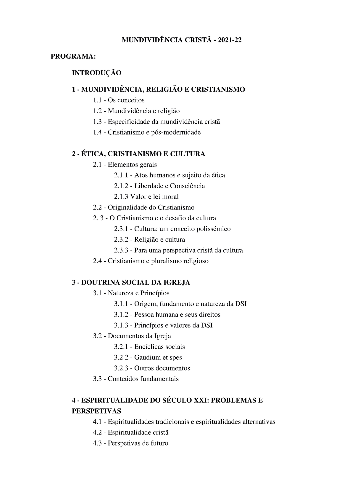 Três elementos da Gaudium et Spes