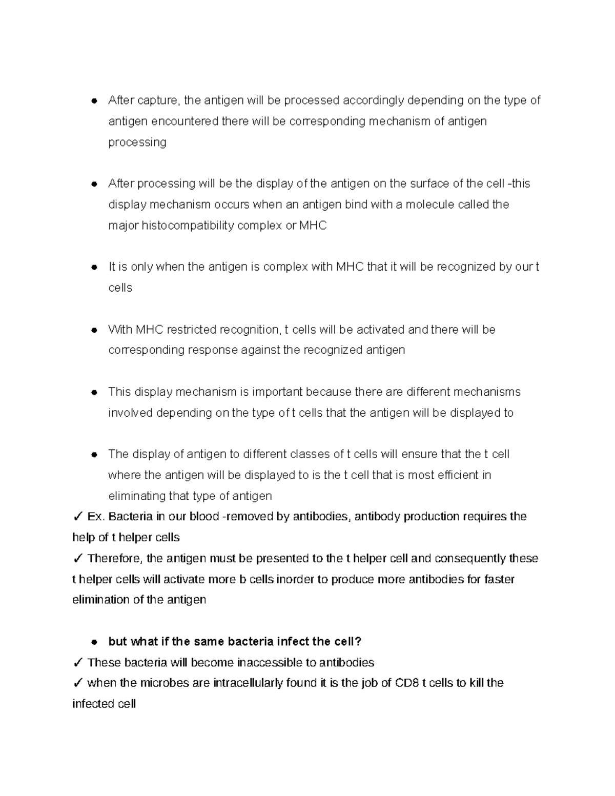 Major Histocompatibility Complex Notes Part 2 After Capture The Antigen Will Be Processed