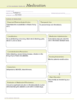 Dexamethasone - ati - ACTIVE LEARNING TEMPLATES Medication STUDENT NAME ...