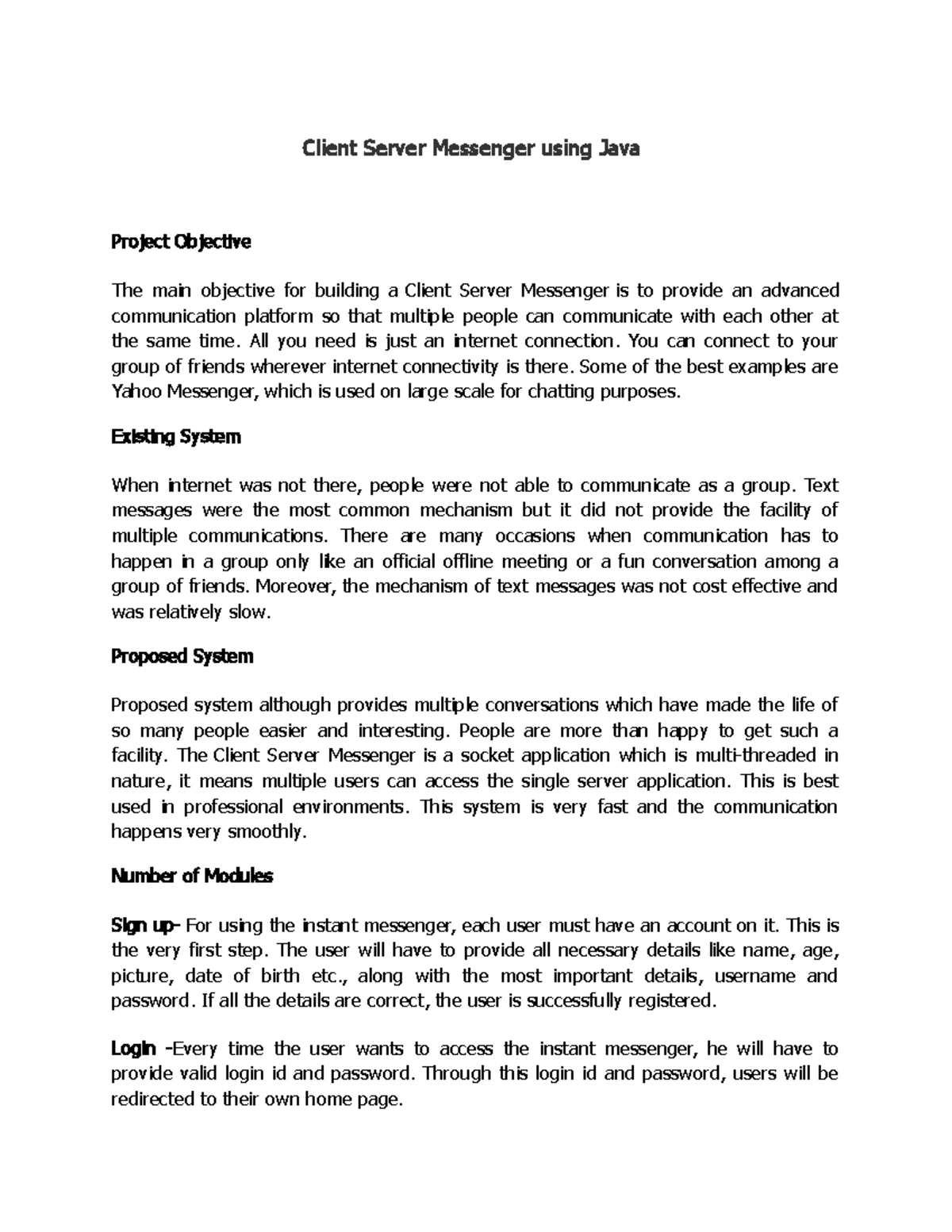 Client Server Messenger - All you need is just an internet connection ...