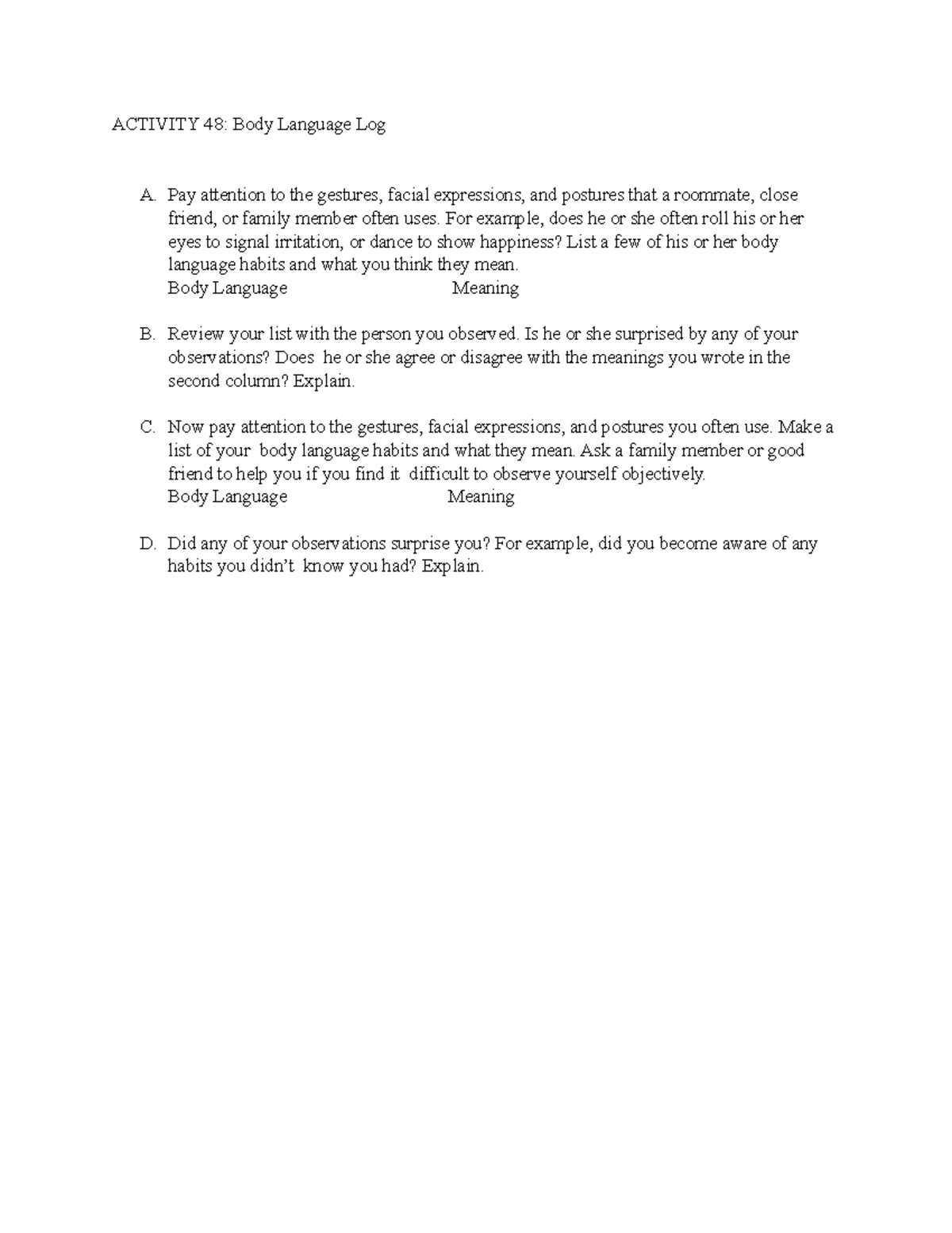 202012 03004537 Activity 48 Questions ACTIVITY 48 Body Language Log   Thumb 1200 1553 