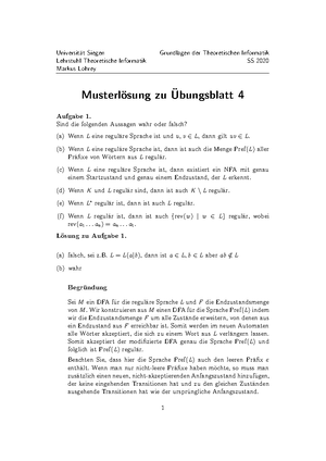 Uebungsblatt 1 Mit Lsg - übüng - Institut F ̈ur Theoretische Informatik ...