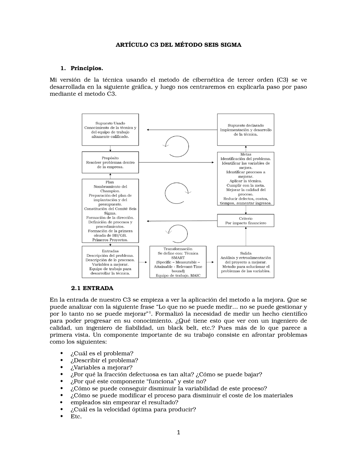 Articulo Pensamiento Sistemico Seis Sigma Studocu