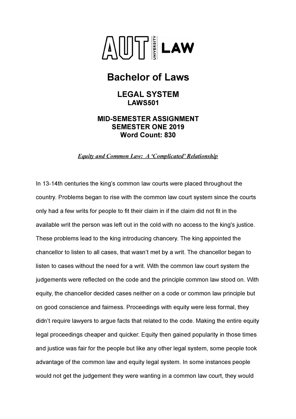common law essay example