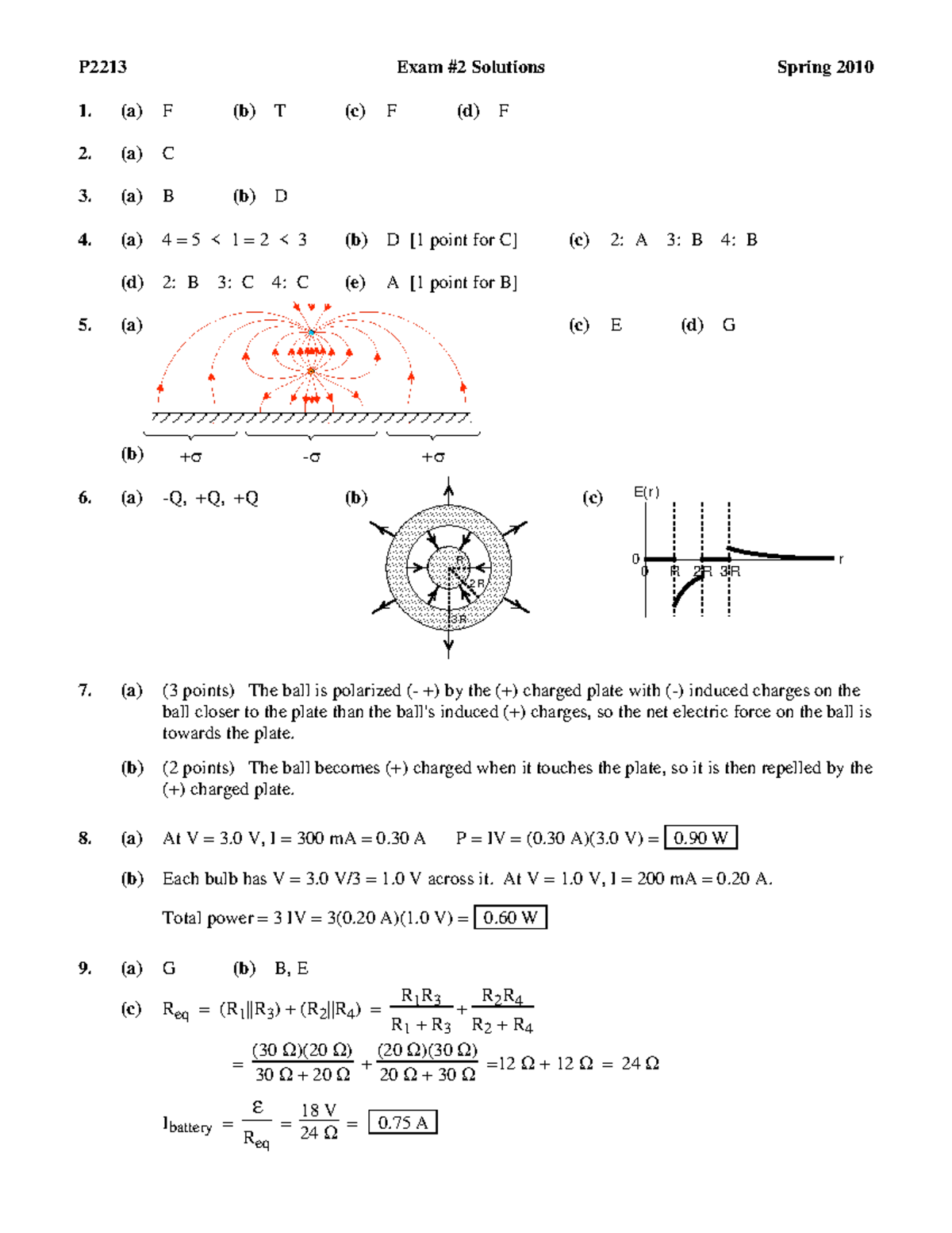 Prelim Solutions Spring P Exam Solutions Spring A