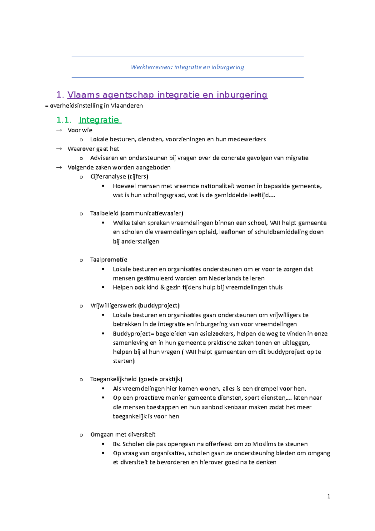 Werkterreinenles 1integratieinburgering - Werkterreinen: Integratie En ...