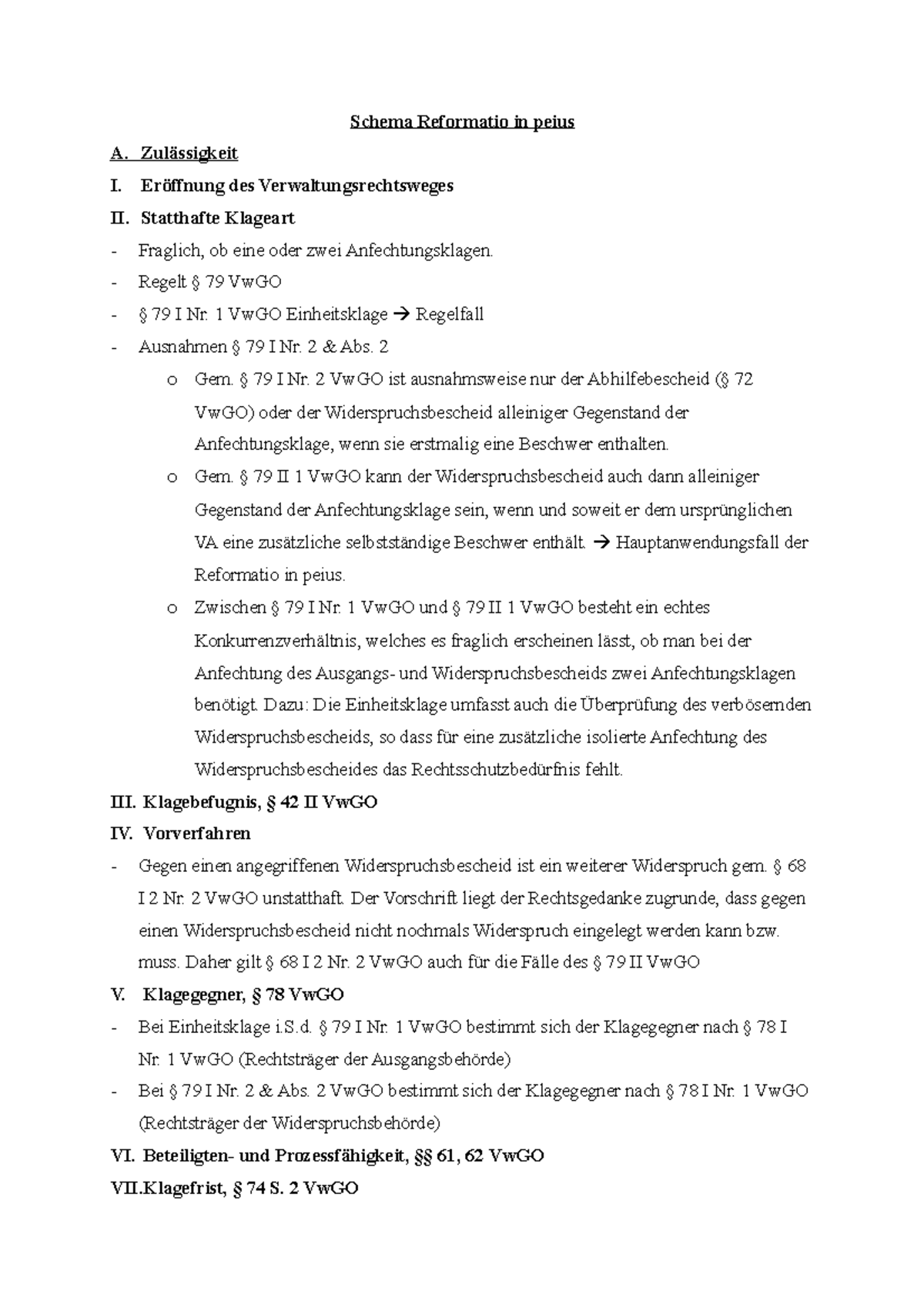 Reformatio In Peius Verwaltungsrecht