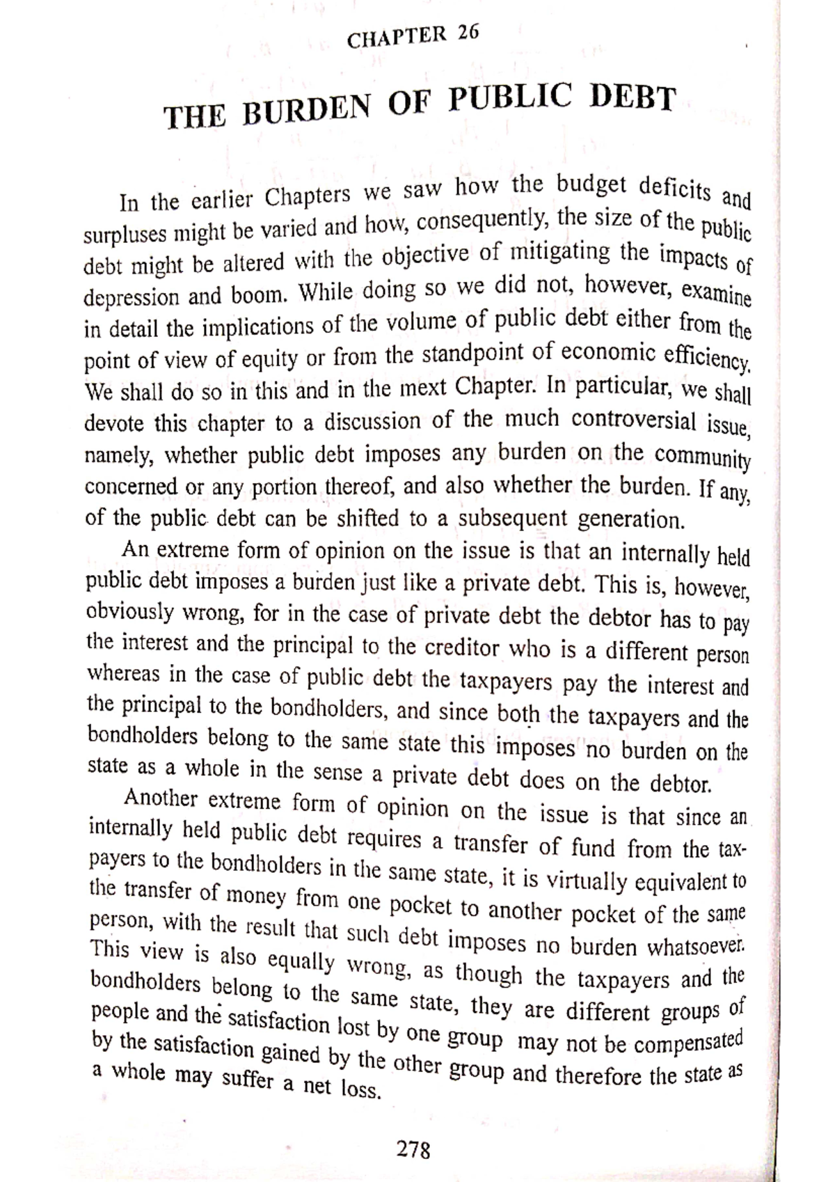 The burden of public debt - Economics - Studocu