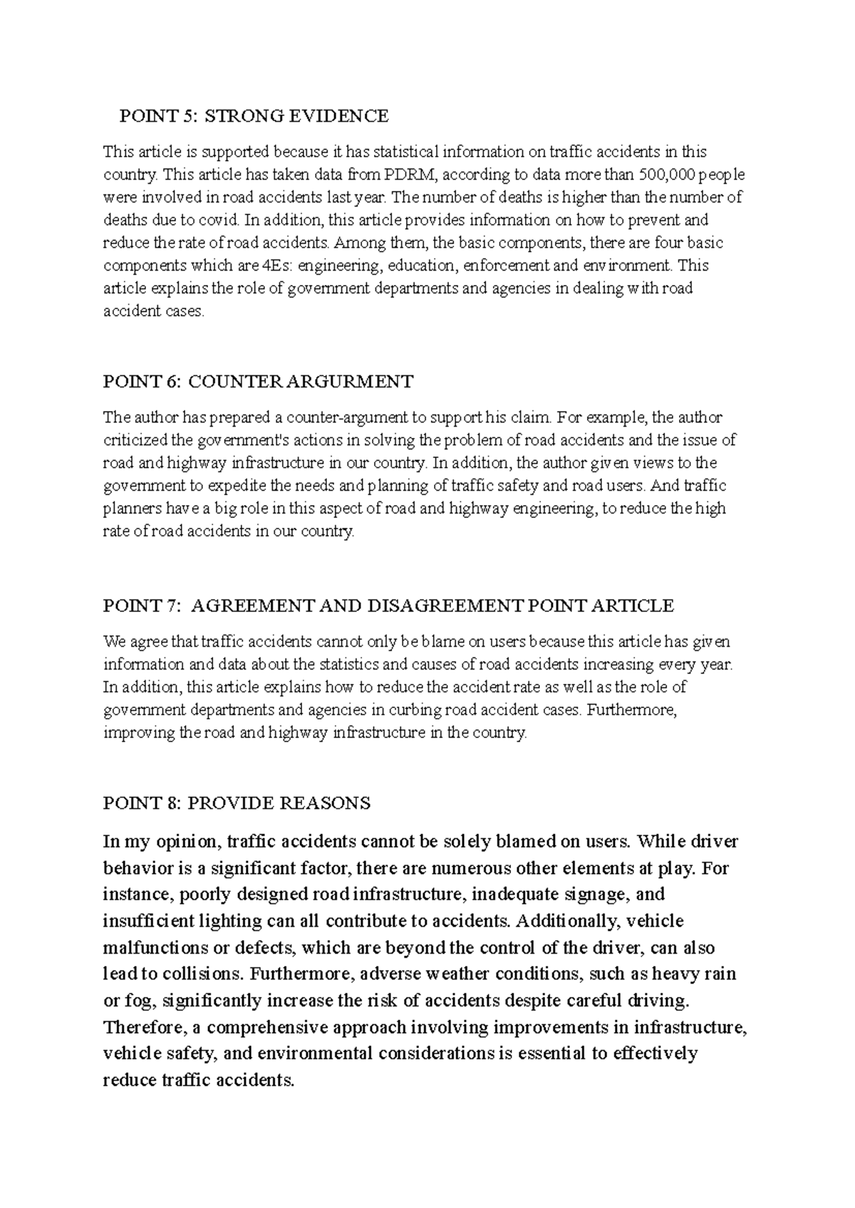 Evaluative Commentary Essay - POINT 5: STRONG EVIDENCE This article is ...