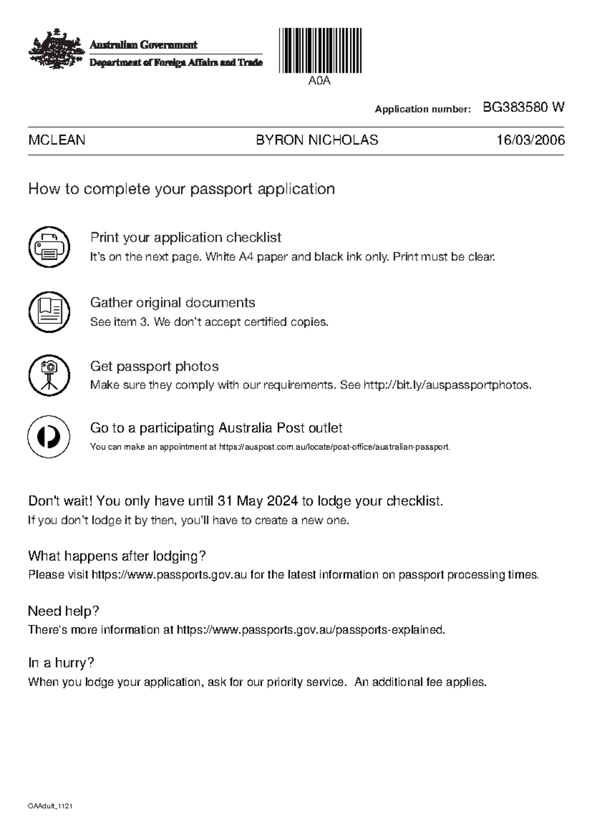 Application Checklist pp - Print your application checklist It’s on the ...