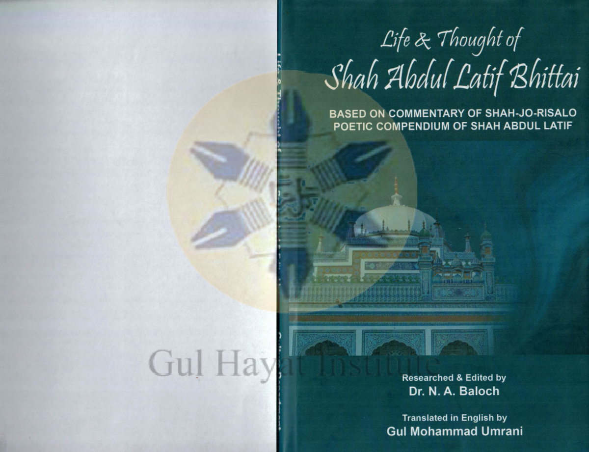 Life and Thought of Shah Abdul Latif Bhitai Dr N A Baloch - Shah Abdul ...
