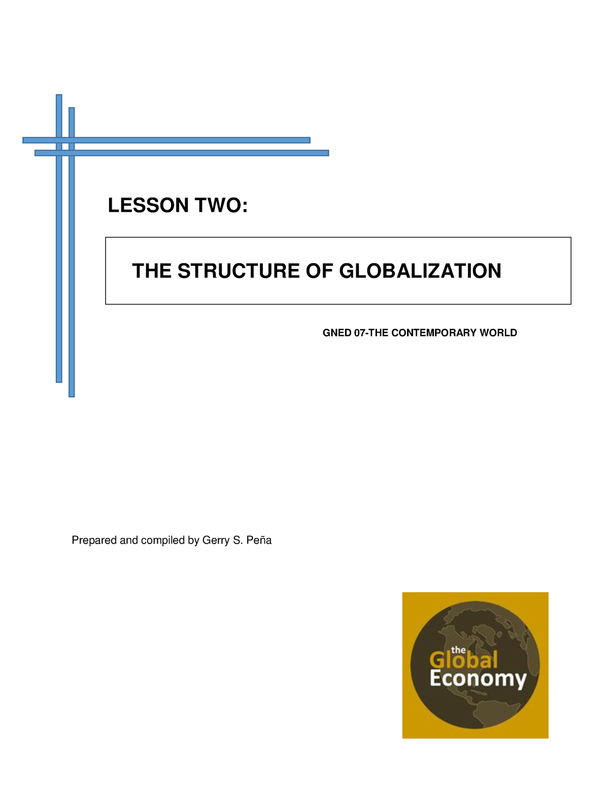 Global-Economy - Bjoijojlokplojkn - LESSON TWO: GNED 07-THE ...