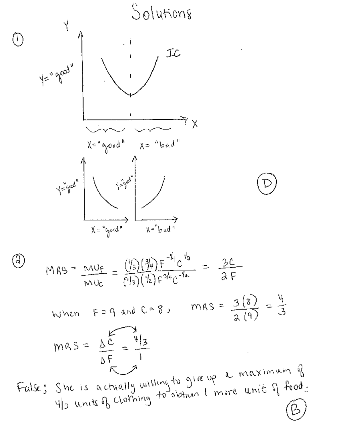 Homework 2 Answer Key Spring 2019 - Solutions Y I IC Genda X D X 2 F 3C ...