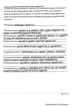 NUR 163 Preclass-4 - pre class - Name: Shawnat brake 163 Week 4 Student ...