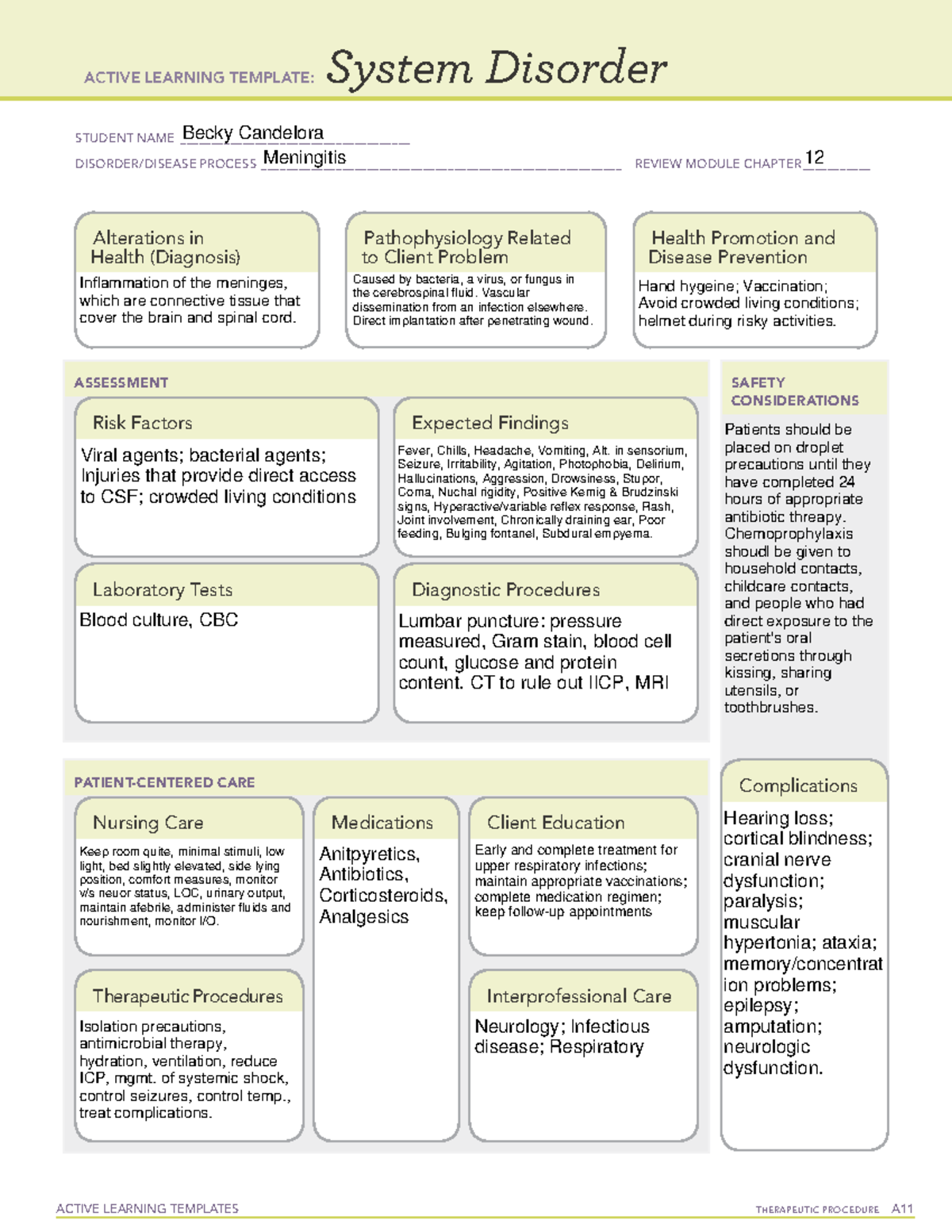 Migraine System Disorder Template 2616