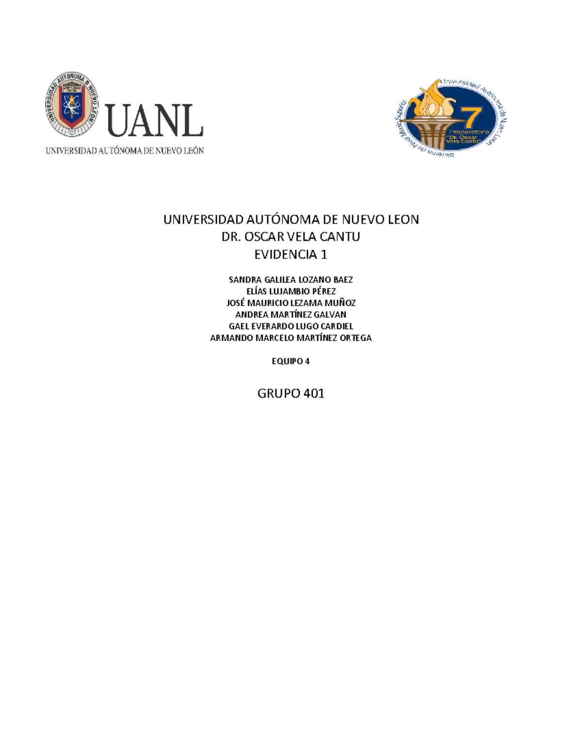Evidencia 1 Literatura Equipo 4 - UNIVERSIDAD AUTÓNOMA DE NUEVO LEON DR ...