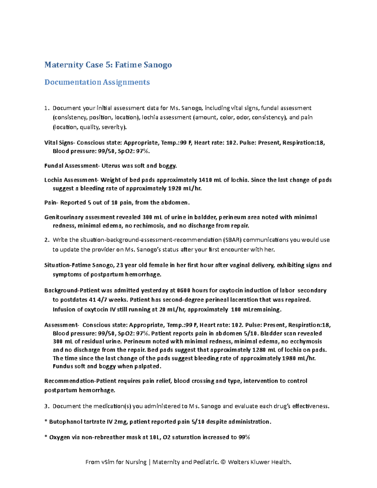 Maternity VSIM F.S DOC VSIM Maternity Case 5 Fatime Sanogo