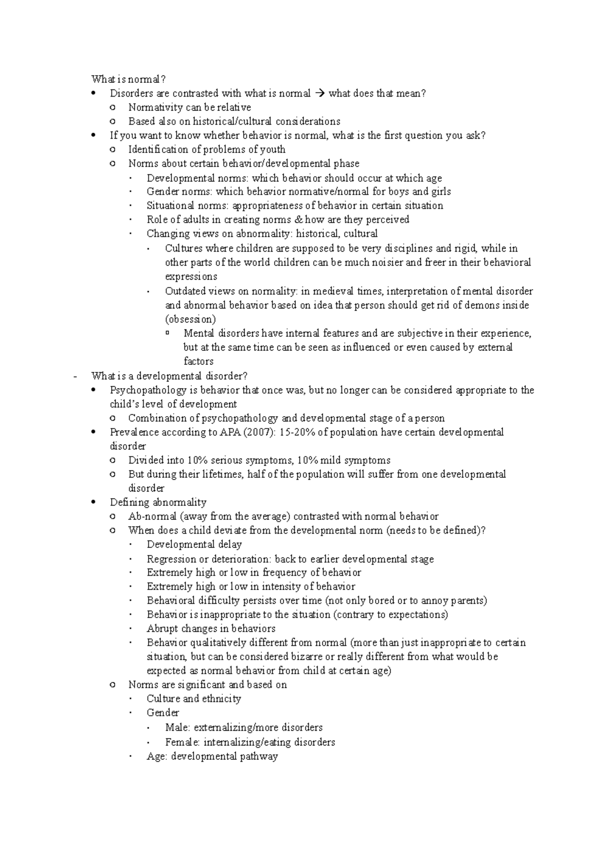 What is normal - Lecture notes Social and Developmental Psychology ...