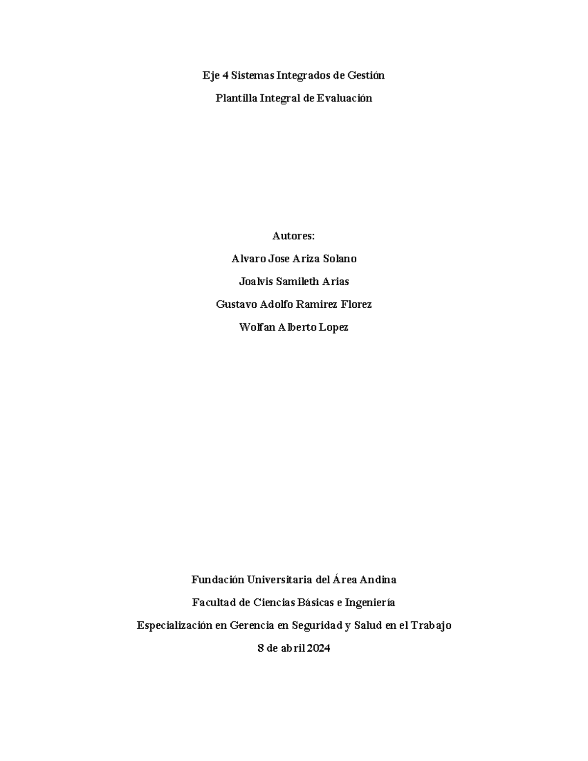 Eje 4 Sistemas Integrados de Gestión - Eje 4 Sistemas Integrados de ...