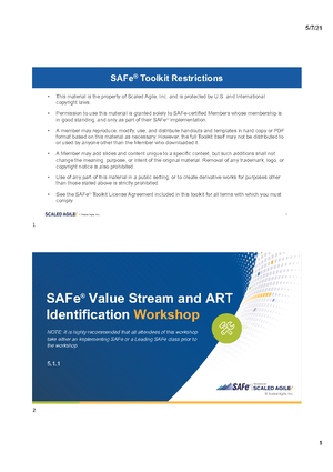 Scaled Agile Framework (SAFe) - 01 Vsaiw Facilitators Guide (V5.1.1 ...