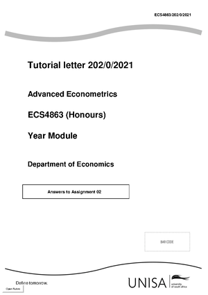 SUS1501 Portfolio - Summary Economics - Portfolio Assignment SUS1501 ...