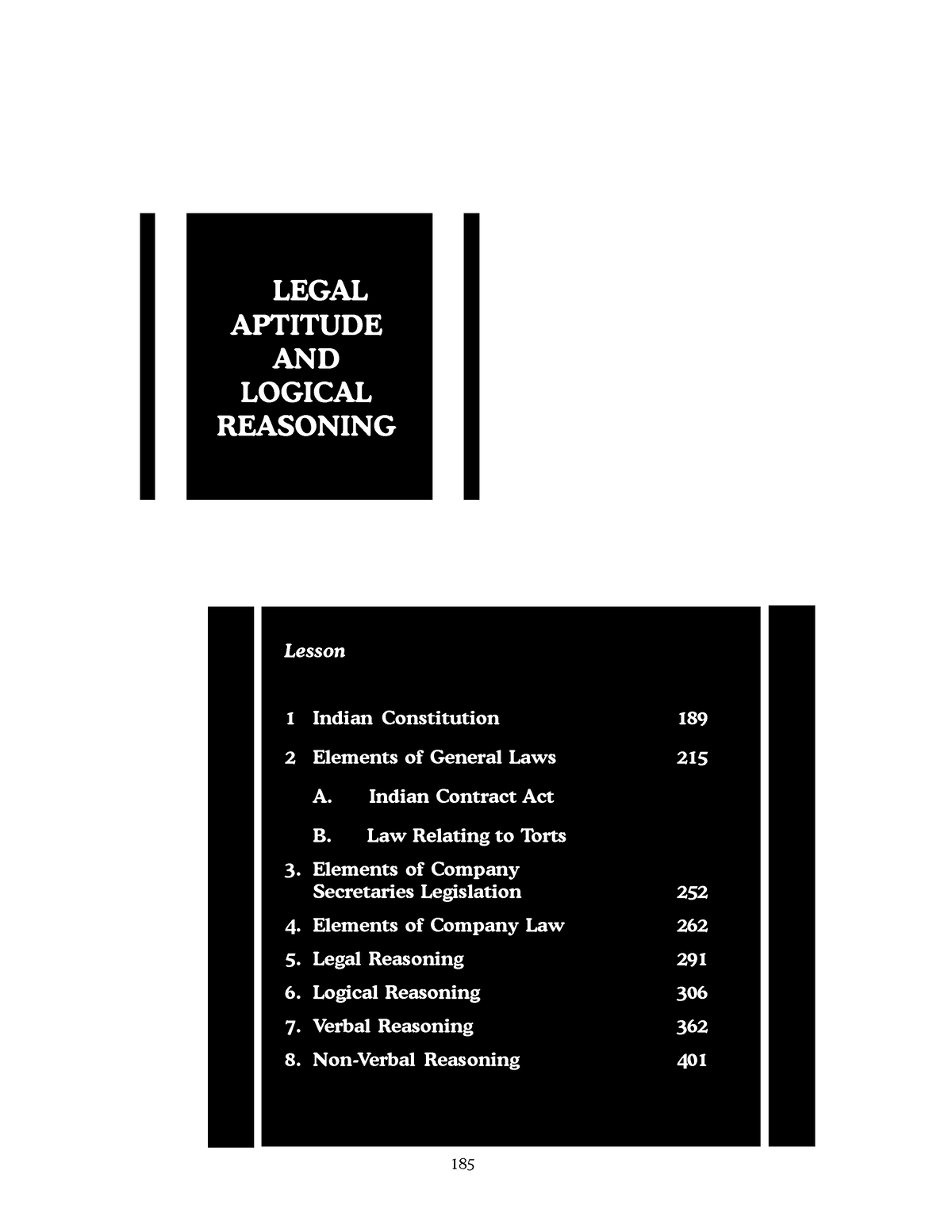 Legal Aptitude AND Logical Reasoning Printable 185 LEGAL APTITUDE AND LOGICAL