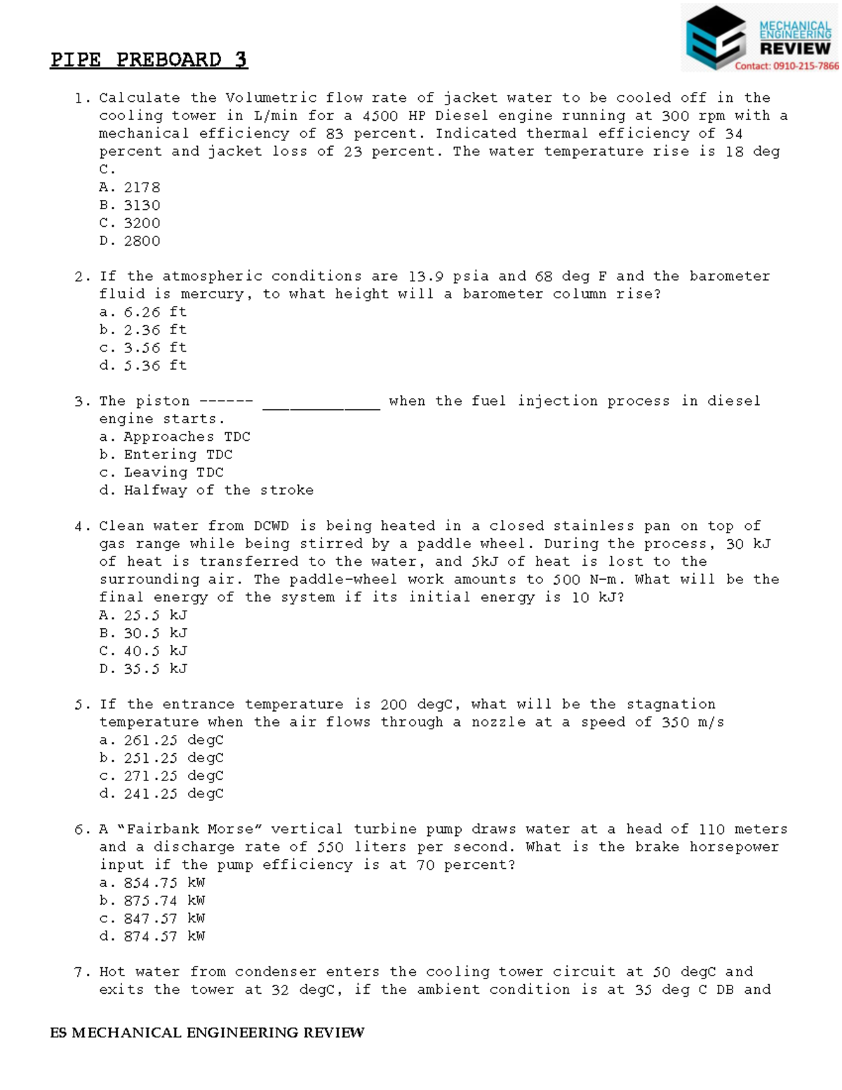 PIPE Preboard 3 aas Calculate the Volumetric flow rate of jacket
