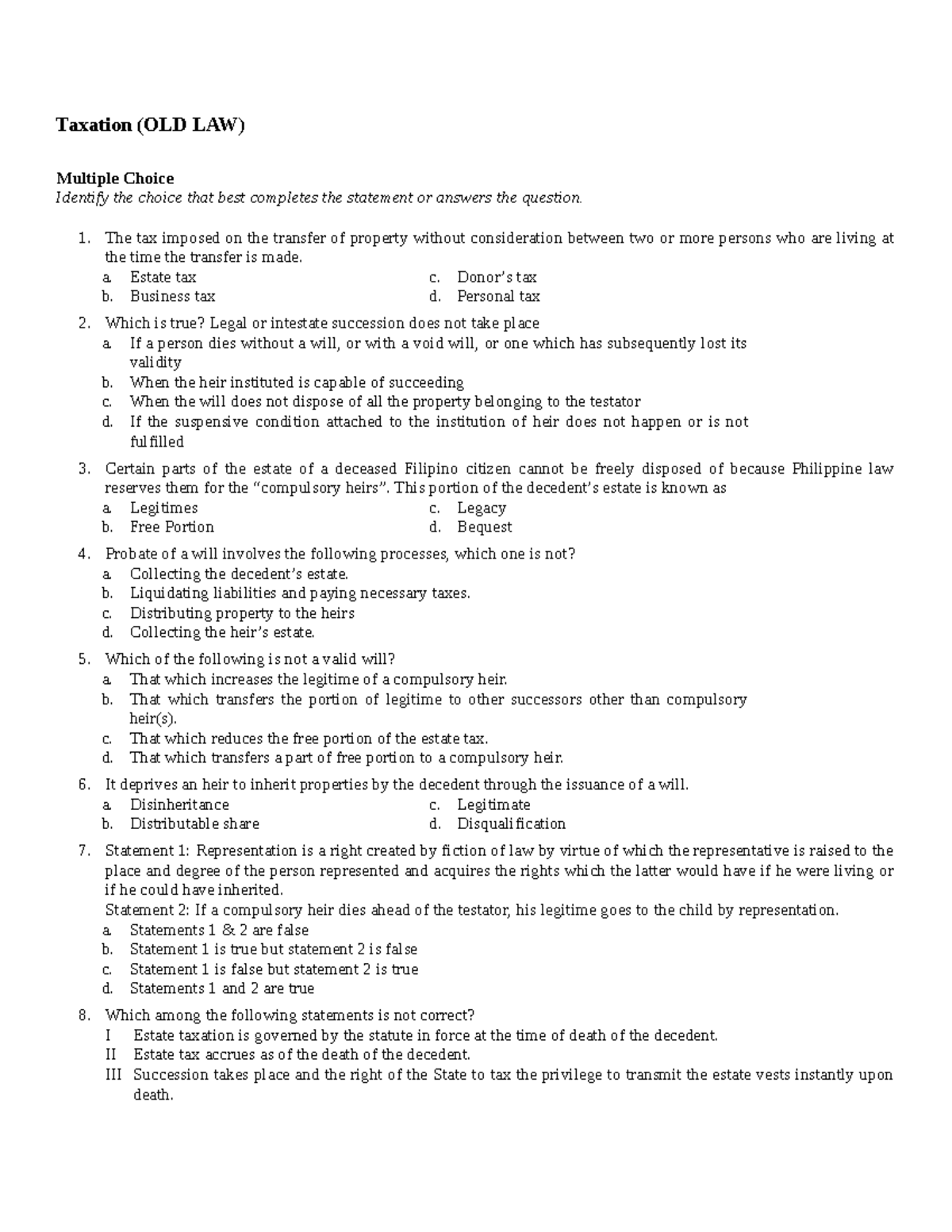 taxation-based-on-the-old-tax-laws-taxation-old-law-multiple-choice