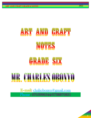 Art and craft grade 6