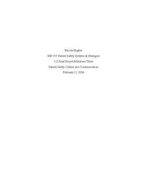 IHP 340 Module 4 Short paper - Micole Hughes February 4, 2024 IHP ...