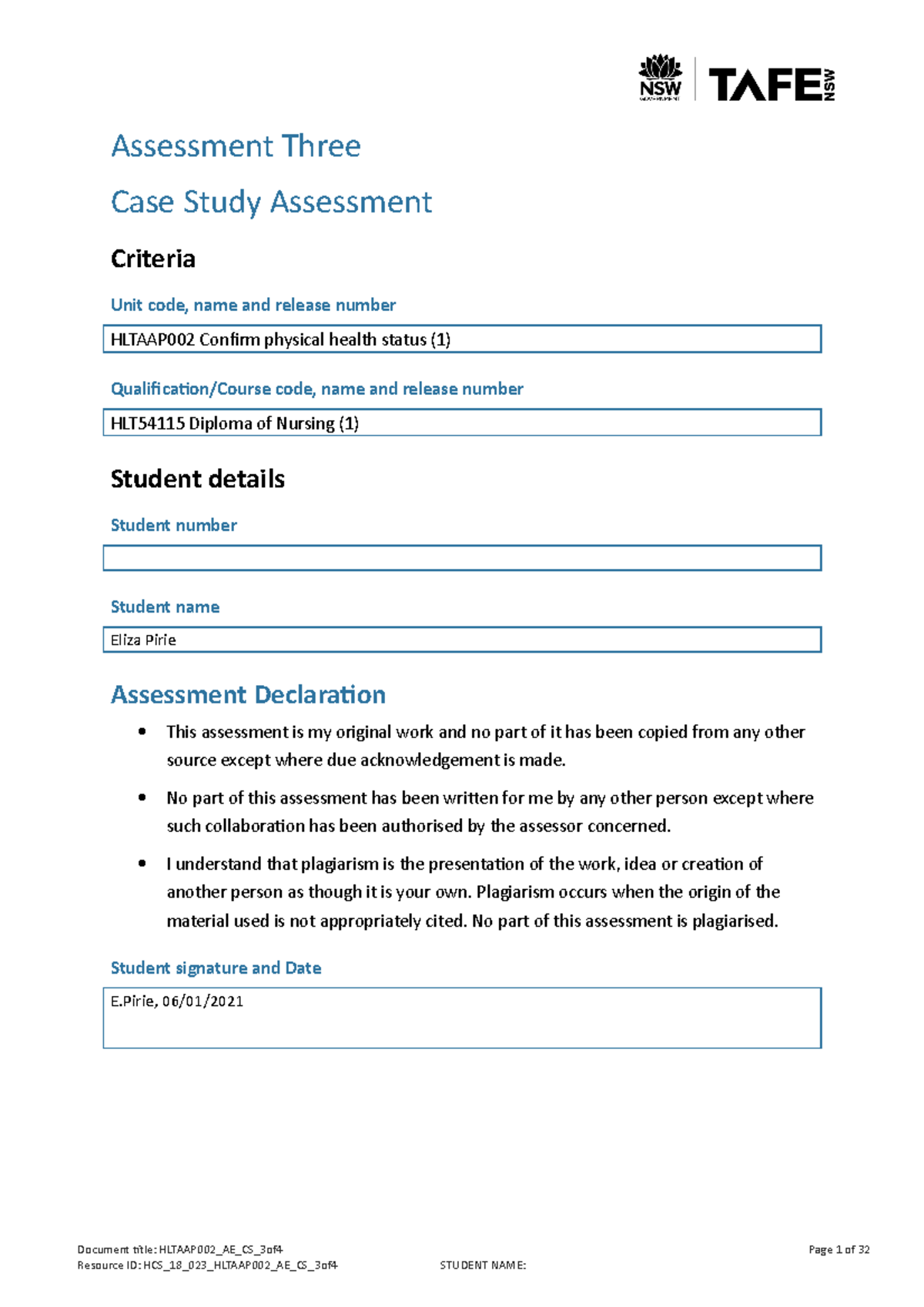 case study as assessment tool