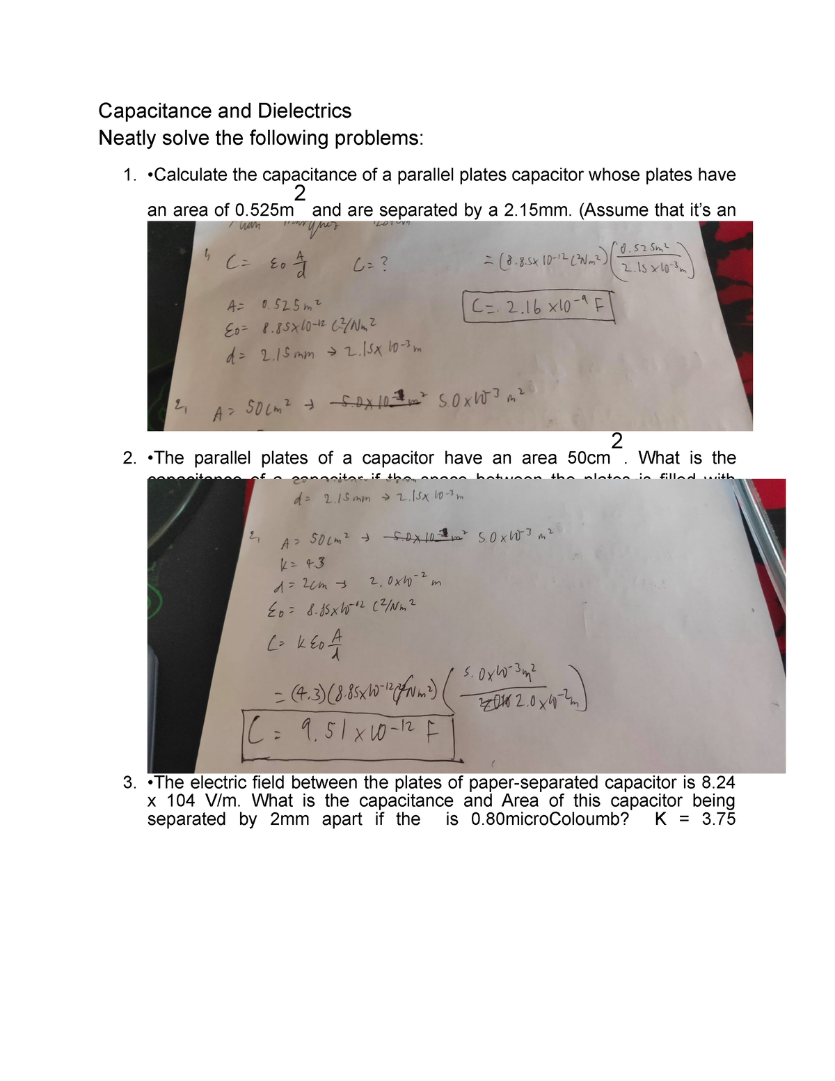 Capacitance And Dielectrics - Capacitance And Dielectrics Neatly Solve ...