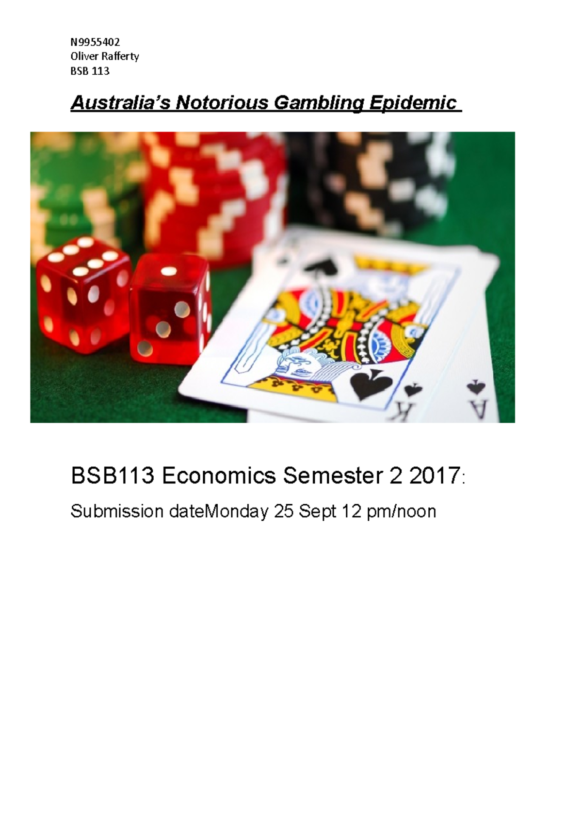 Australia’s Notorious Gambling Epidemic - Oliver Rafferty BSB 113 ...