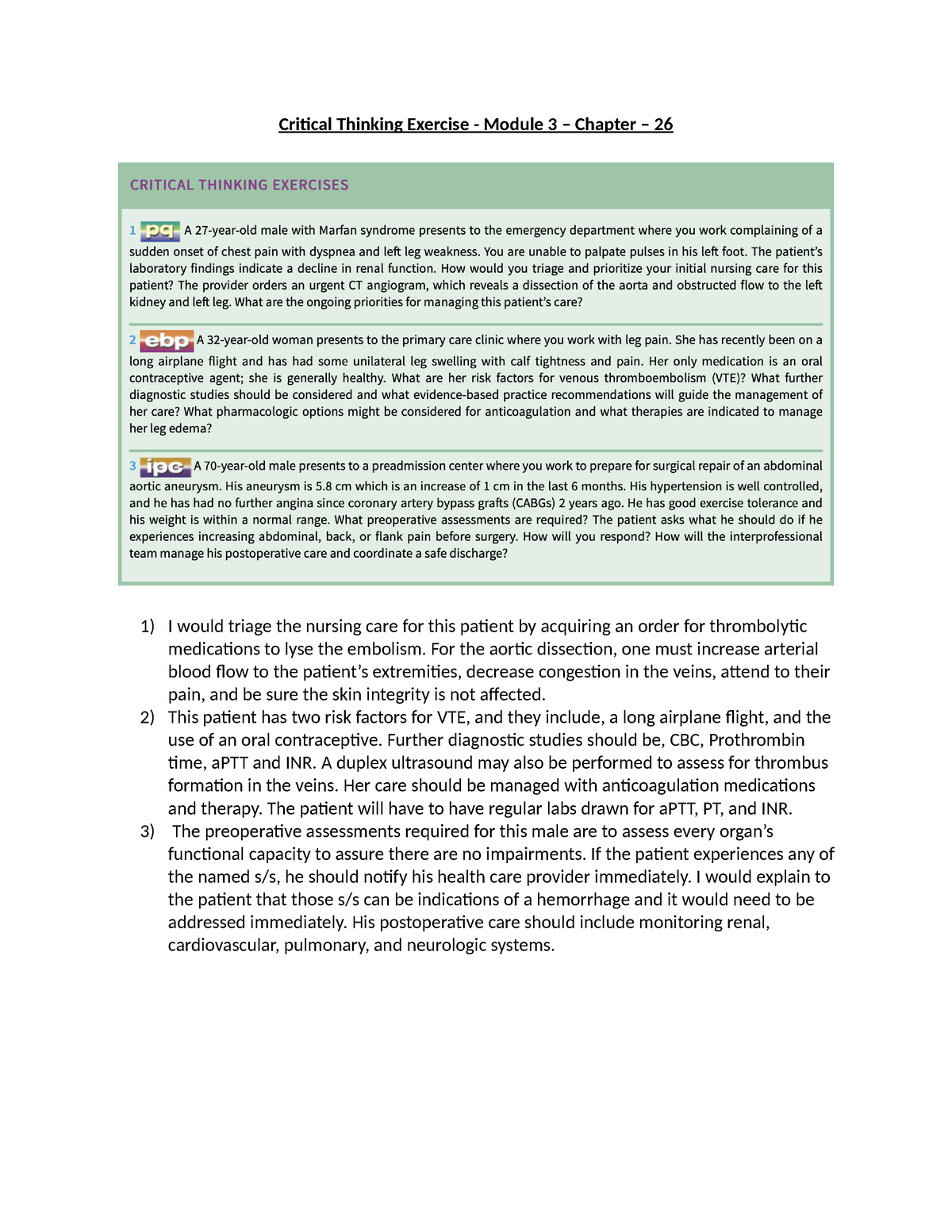 chapter 26 critical thinking activity