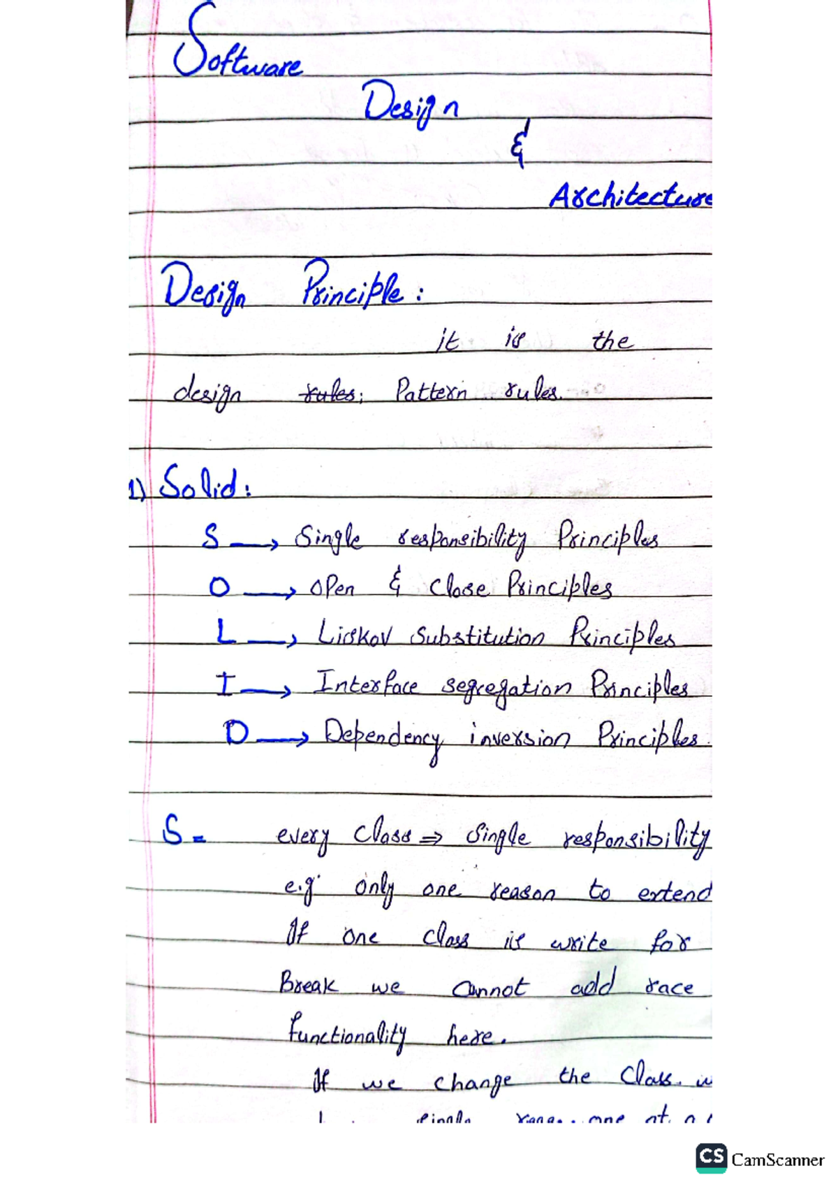 SD&A Finals Notes - Software Design Architecture Design Principle: it ...