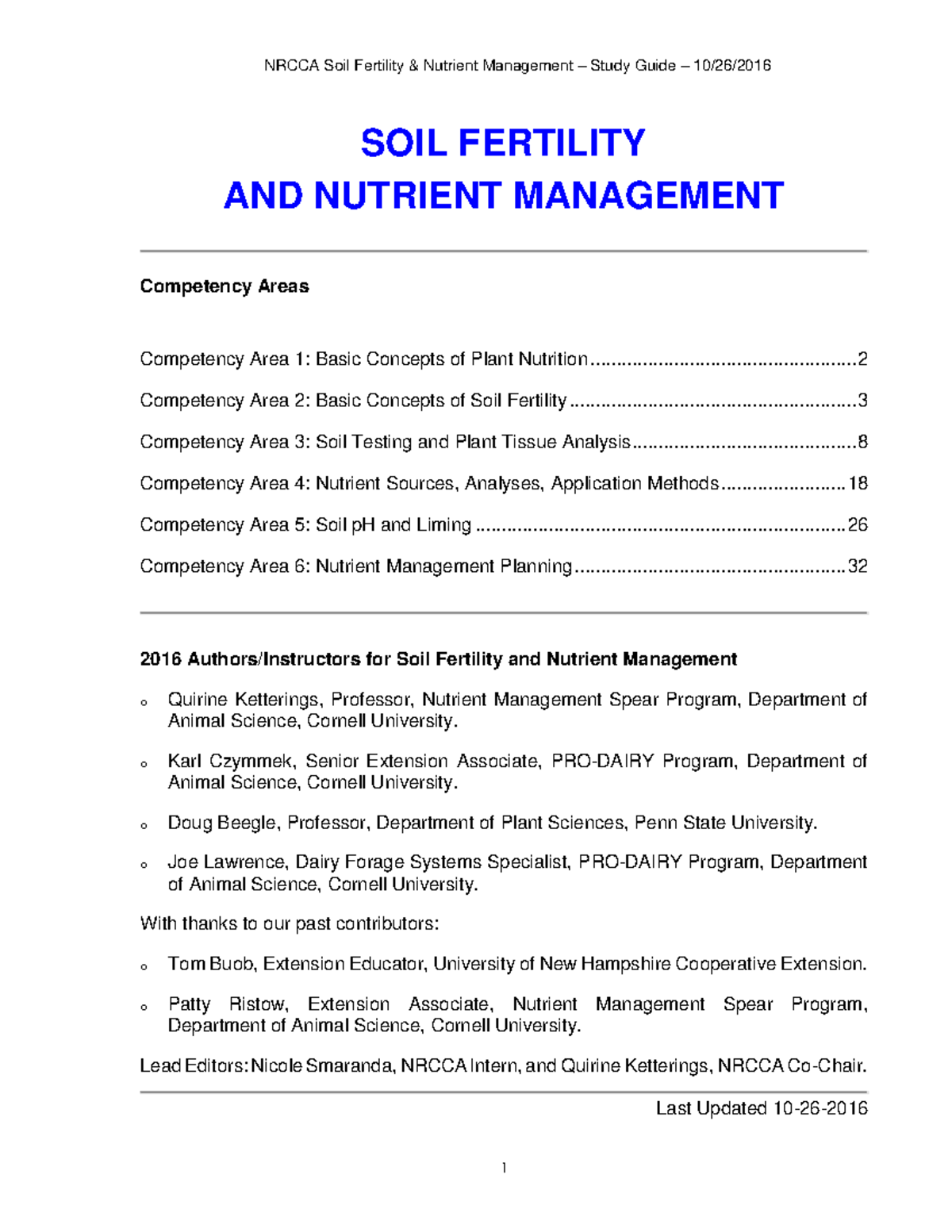 Nrcca Manual Nutrient Management 10 26 2016 SOIL FERTILITY AND