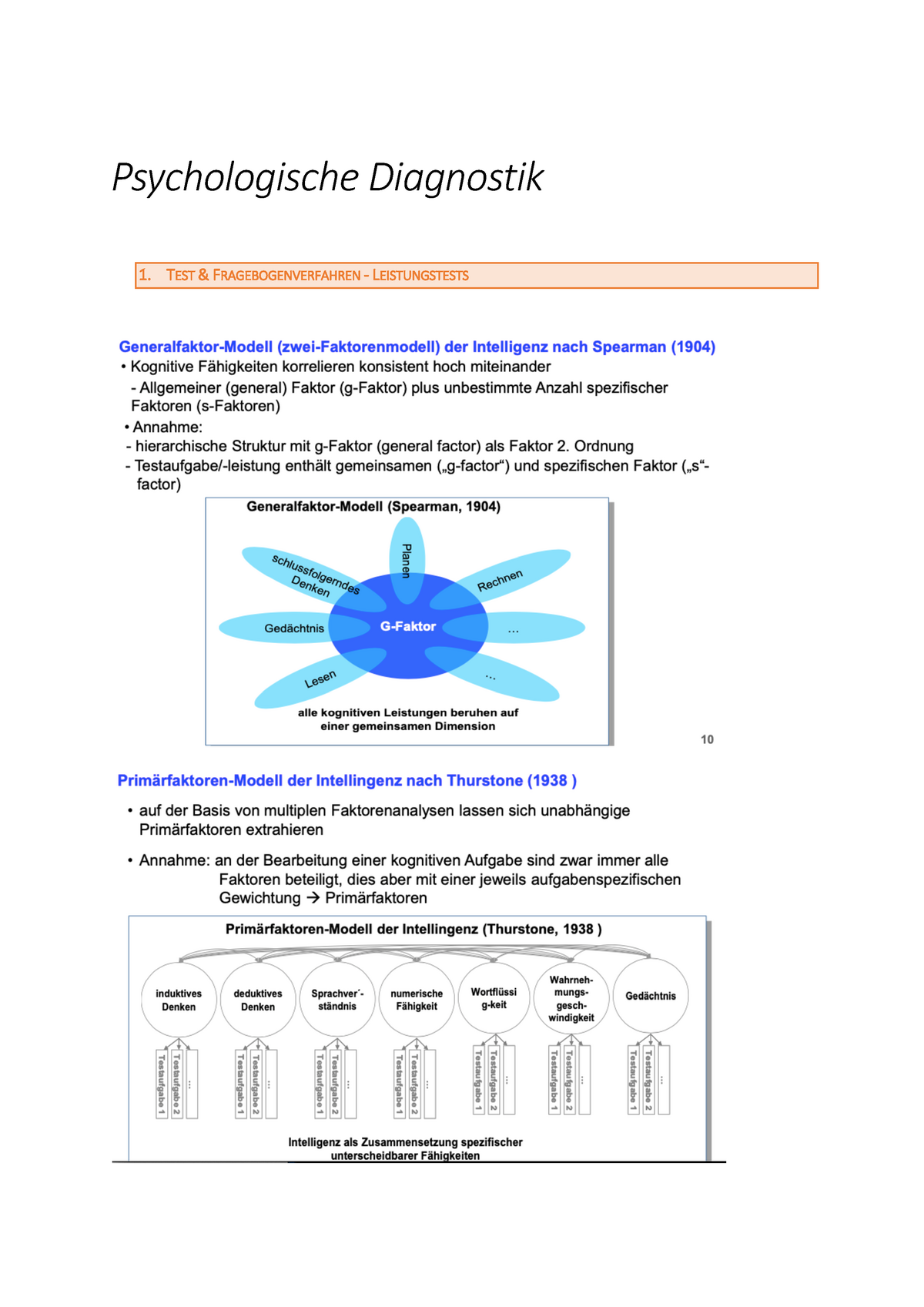 Psychologische Diagnostik - Leistungstests - Psychologische Diagnostik ...