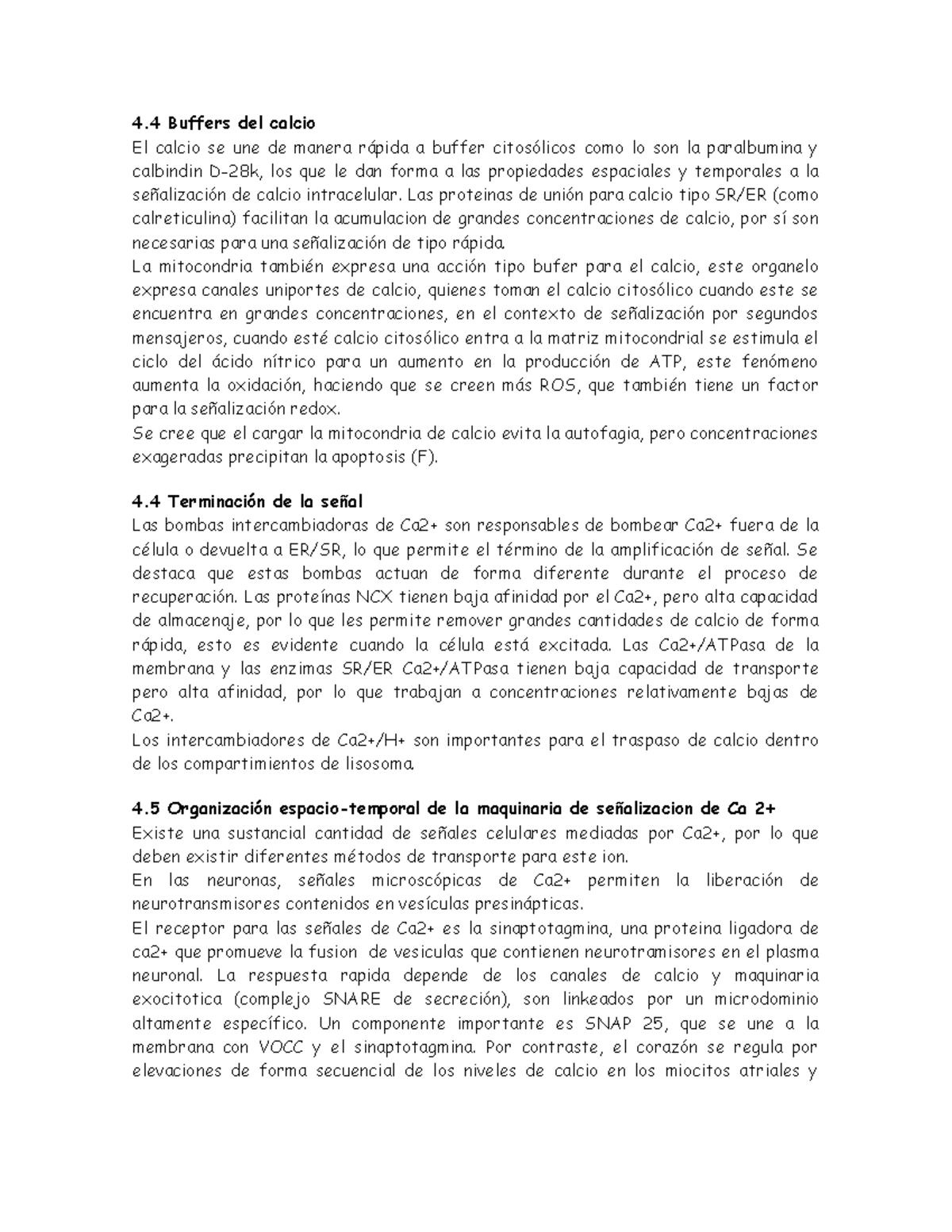 BCM Traduccion 4 Buffers del calcio El calcio se une de manera