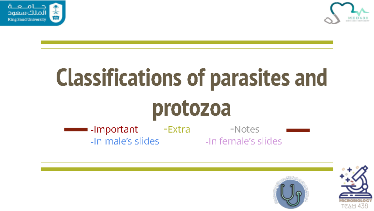 L12 Classifications Of Parasites And Protozoa Classifications Of Parasites And Protozoa 1200