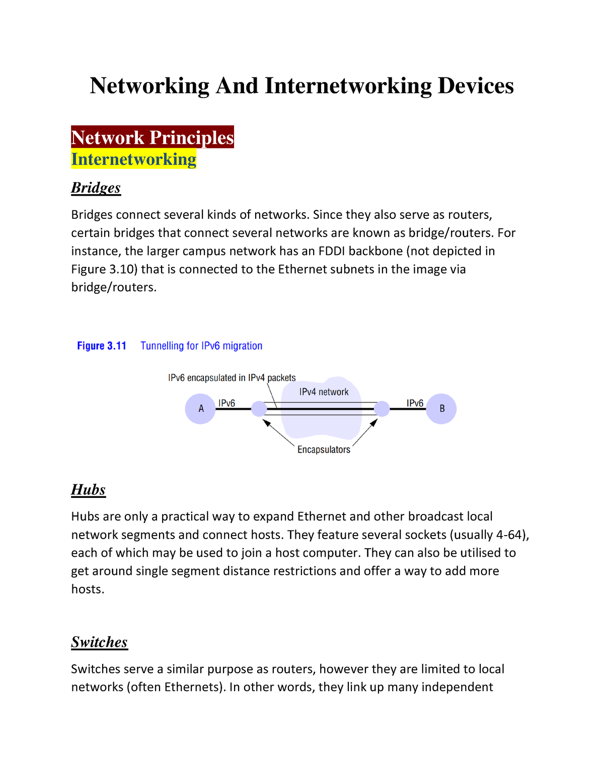 Network Principles - Internetworking - Networking And Internetworking ...