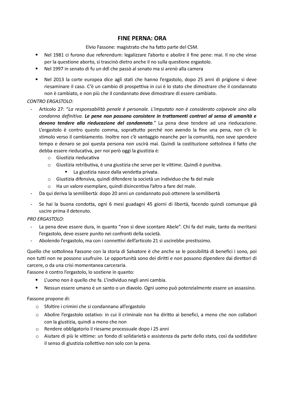 Elvio Fassone. Fare giustizia è molto più che condannare a una pena