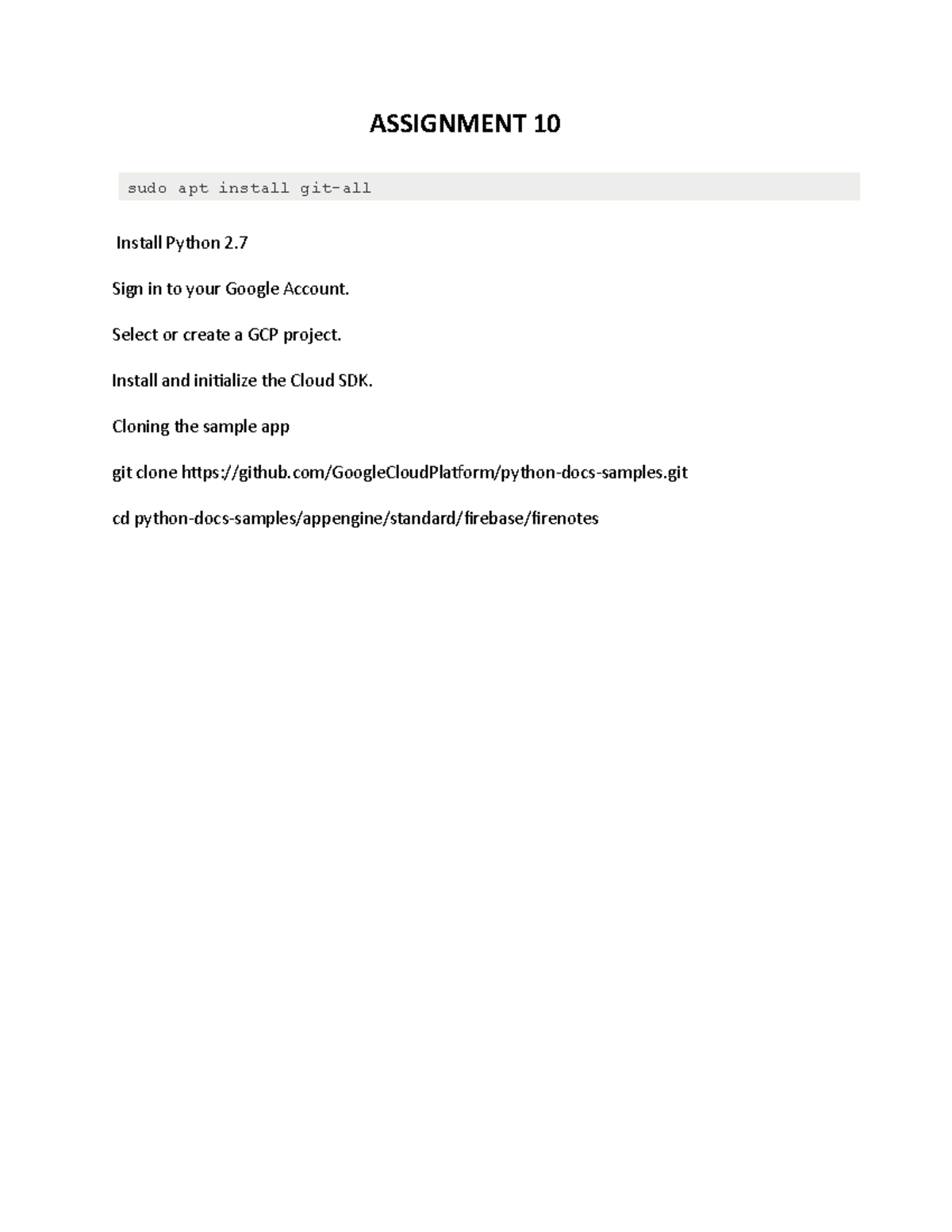 CloudComputing-Assignment 10 Output and snapshots - ASSIGNMENT 10 sudo ...