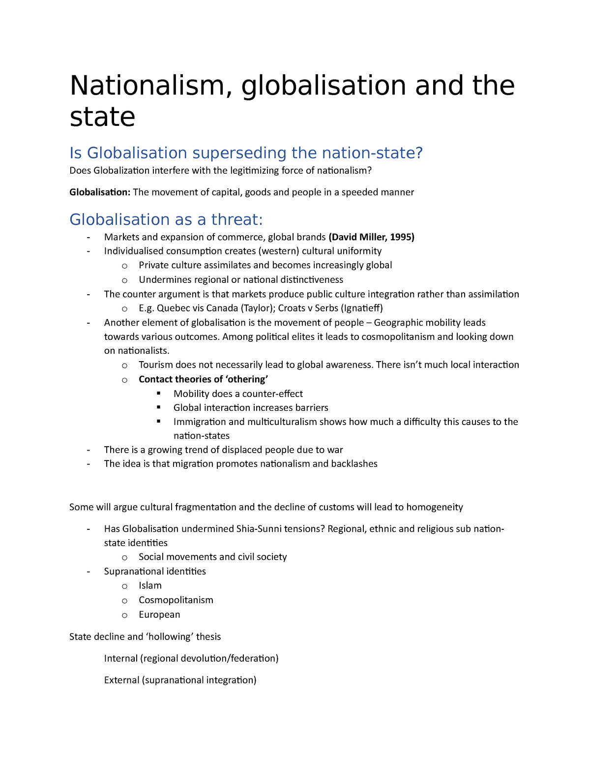 essay on globalization vs nationalism