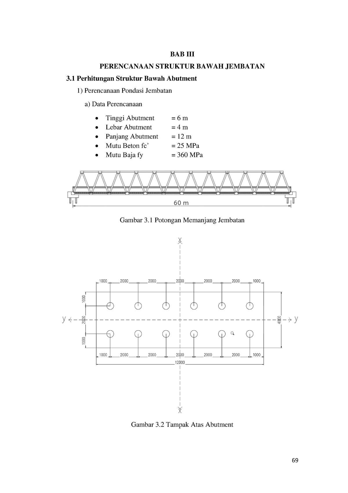 Laporan PBRS II PART 14 - BAB III PERENCANAAN STRUKTUR BAWAH JEMBATAN 3 ...