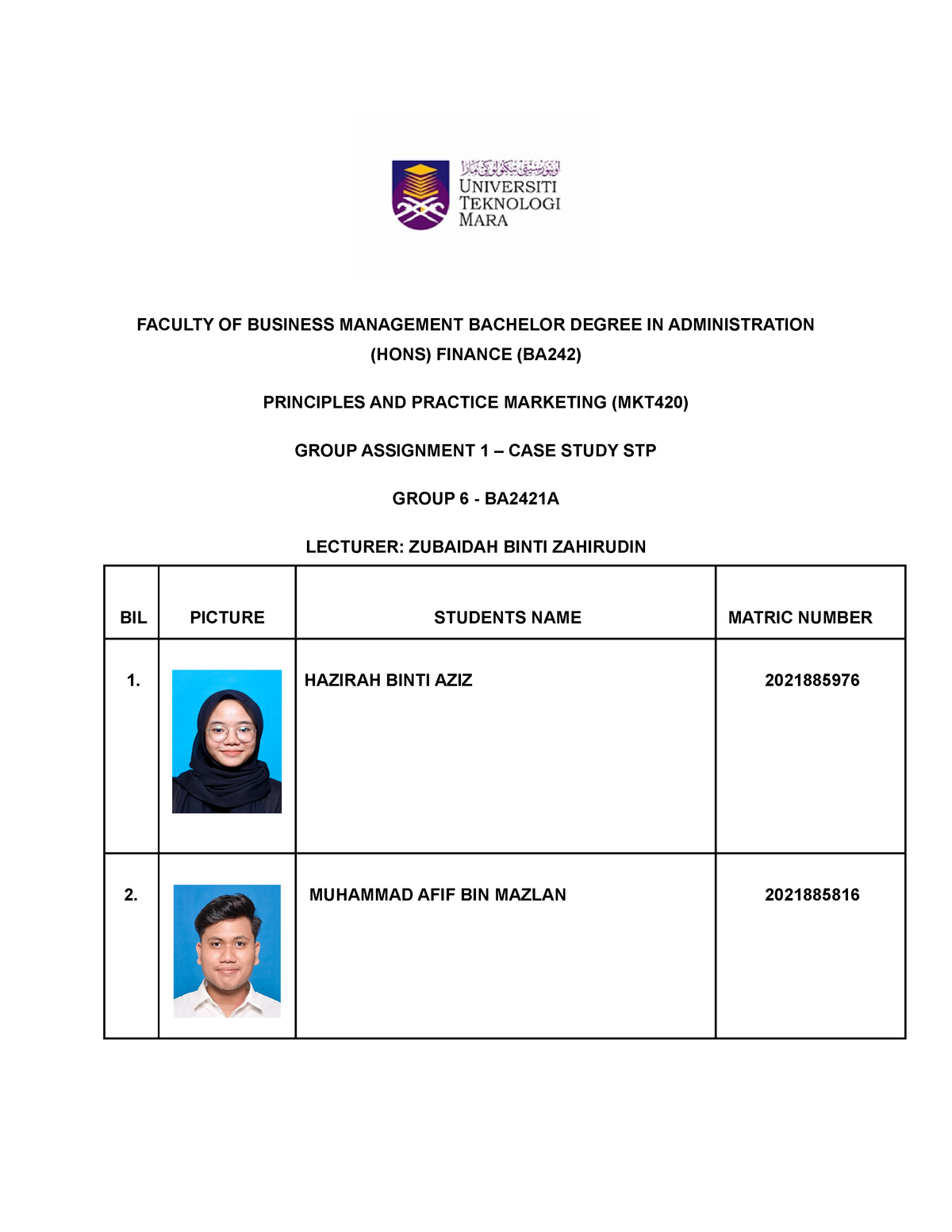 mkt420 group assignment 1