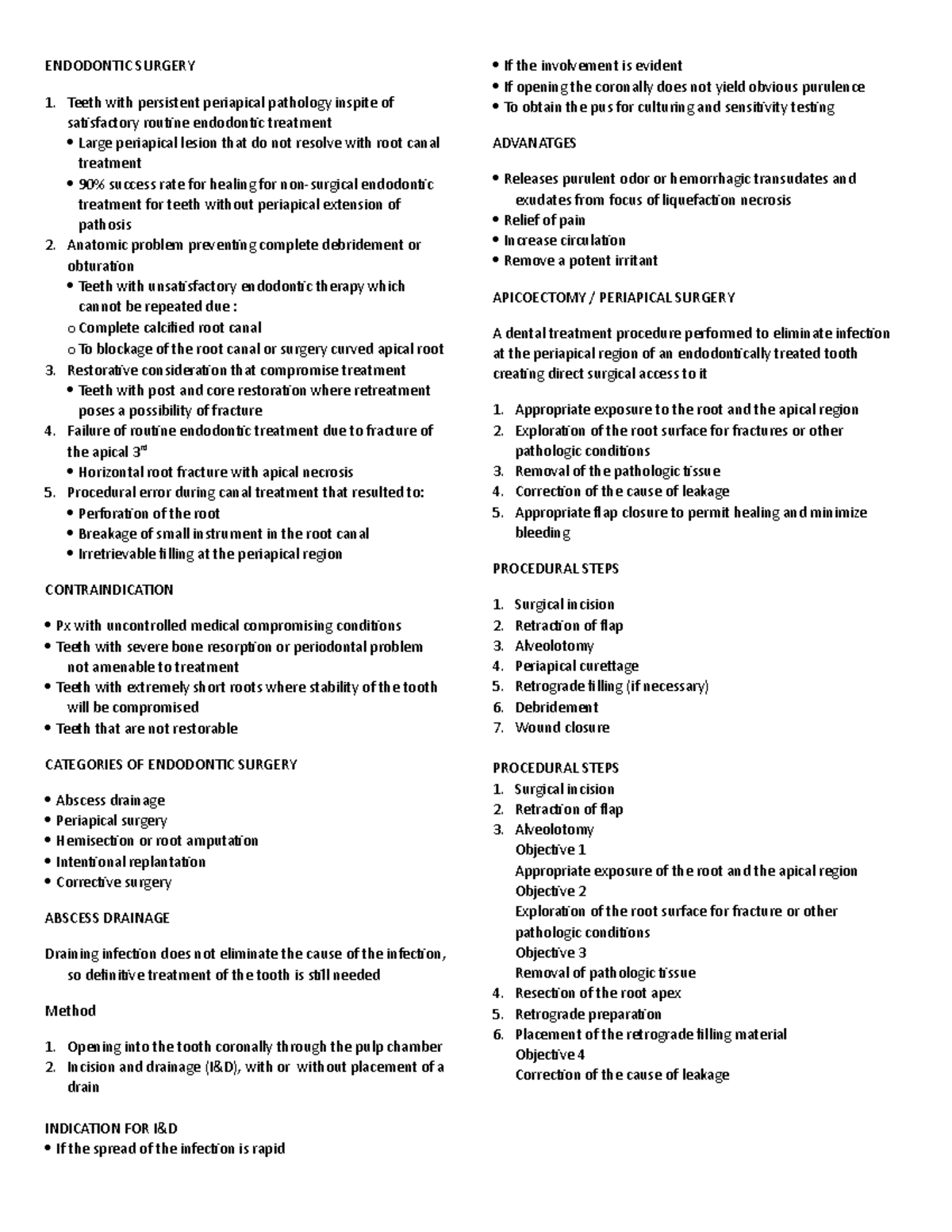 Endodontic Surgery - Endodontic Surgery Teeth With Persistent 