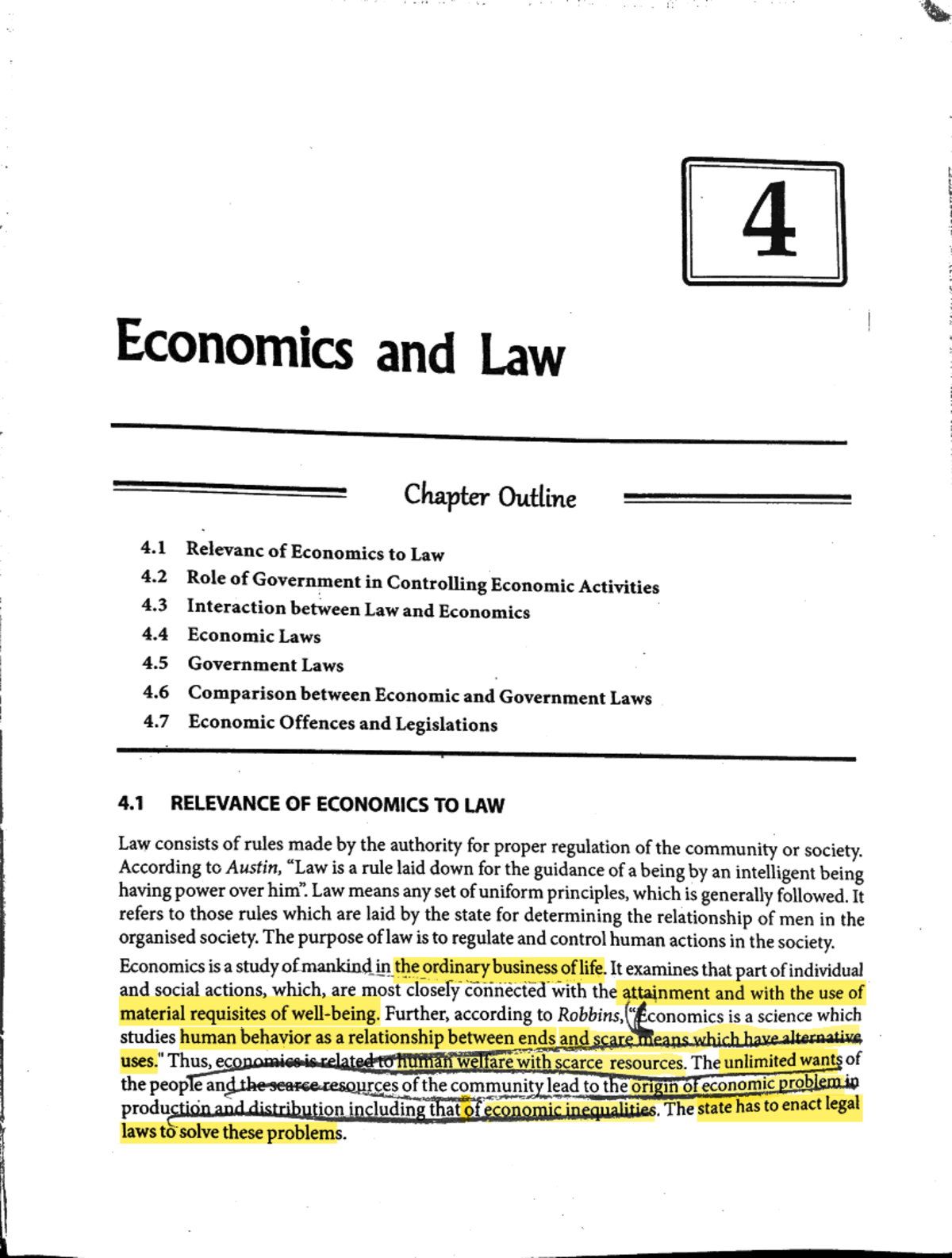Law and Economics - Economics and Law Chapter Outline 4 Relevanc of ...