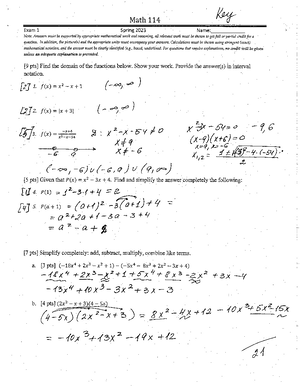 Chapter 5 Class Work - MATH 114 - Studocu