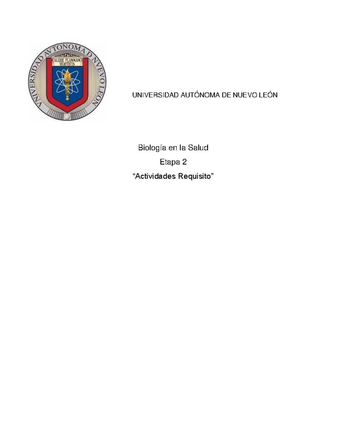 LMN Actividad requisito etapa 2 biología - UNIVERSIDAD AUTÓNOMA DE ...